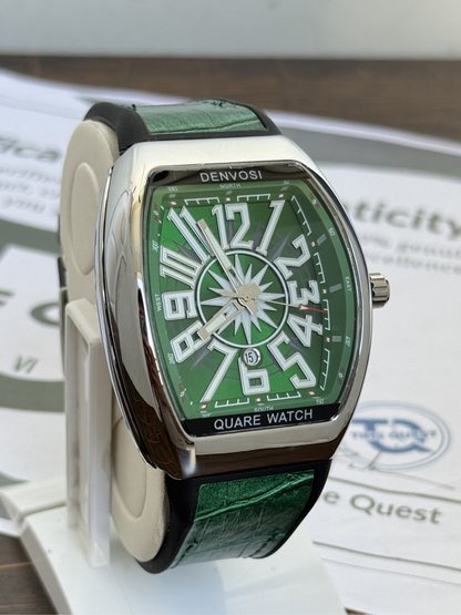 Denvosi Premium Analog Quartz Curvex Dial Men’s Watch with Stylish Strap and Date