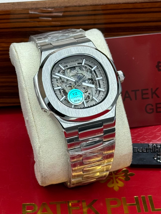 Patek Philippe Automatic Mechanical Chain Watch for Men – Luxury Stainless Steel Timepiece