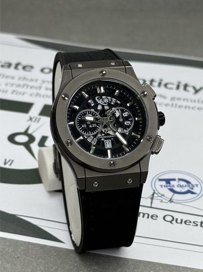 HUB Geneve Analog Display Straps Watch With Date Display & Master Lock