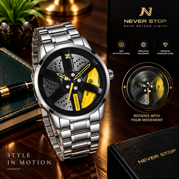 NS 360 Degree Spinning Wheel Chain Watch