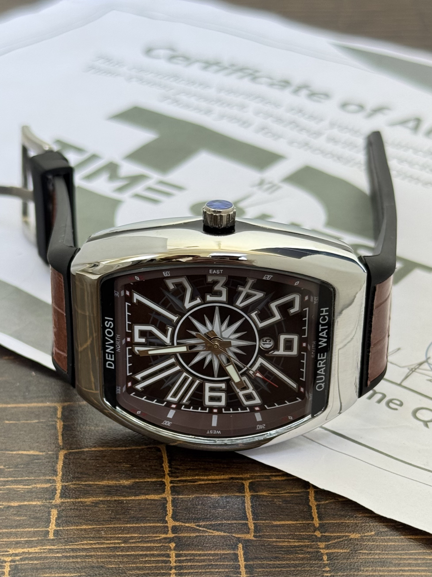 Denvosi Premium Analog Quartz Curvex Dial Men’s Watch with Stylish Strap and Date