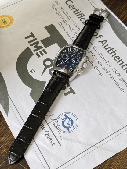 FRANCK MULLER Swiss Made Premium Chronograph Watch for Men with Smooth Sweep Movement