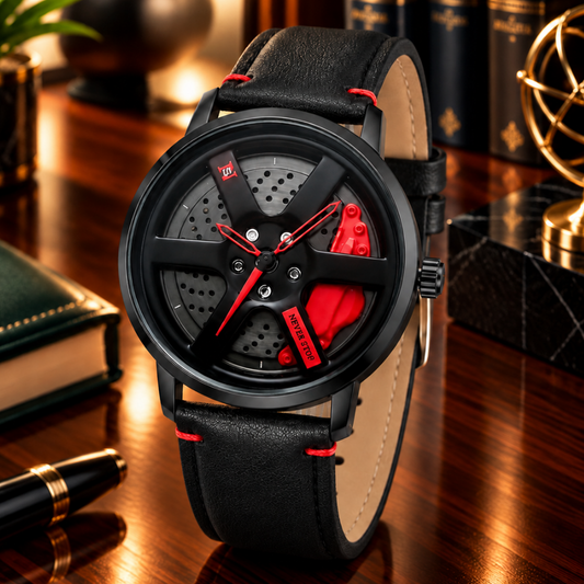 Never Stop 360 Degree Rotating Wheel Straps Watch