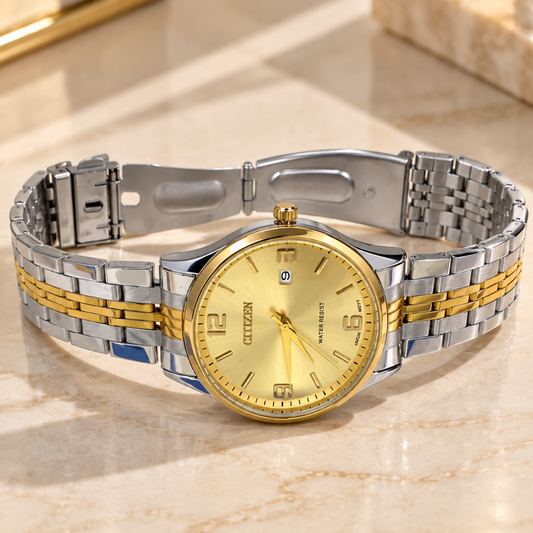CITIZEN Analog Quartz Couple Watches With Date Display - A Perfect Gift