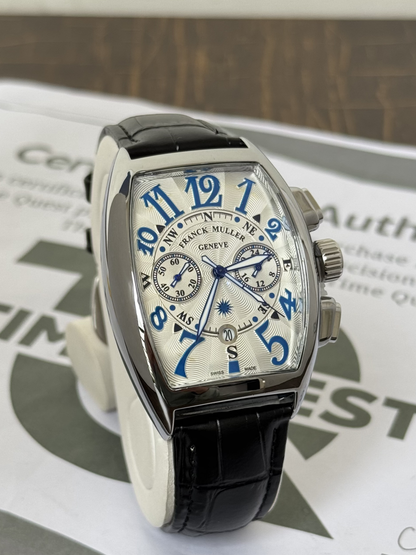 FRANCK MULLER Swiss Made Premium Chronograph Watch for Men with Smooth Sweep Movement