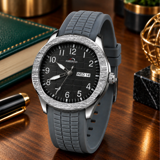 Heyri - Date & Day Silicone Strap Watch