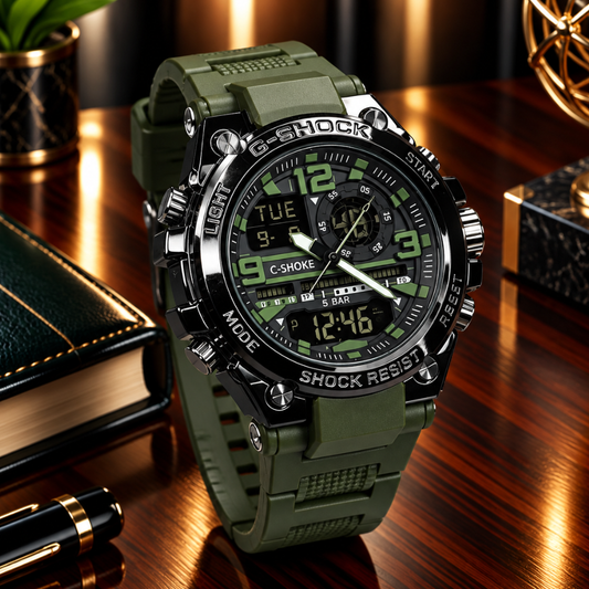 GSTW-300 Metallic Dial Dual Time Multi-functional Sports Watch