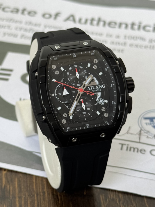 AILANG Premium Chronograph Analog Quartz Watch for Men with Comfortable Silicone Band