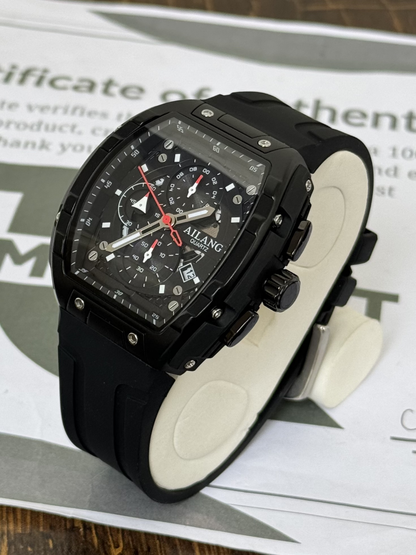 AILANG Premium Chronograph Analog Quartz Watch for Men with Comfortable Silicone Band