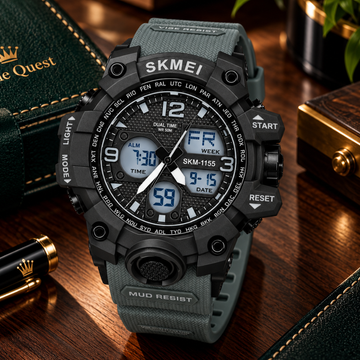 SKMEI 1155 Men's Dual Display Sports Watch – Stylish Analog Digital Multifunction Watch