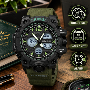 SKMEI 1155 Dual Display Sports Watch for Men – Modern Style & Everyday Performance
