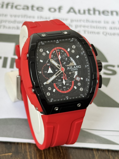 AILANG Premium Chronograph Analog Quartz Watch for Men with Comfortable Silicone Band