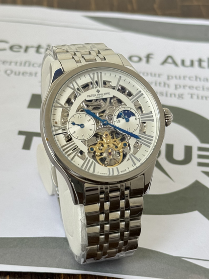 PATEK PHILIPPE Swiss Made Luxury Automatic Mechanical Chain Watch with Premium Finish