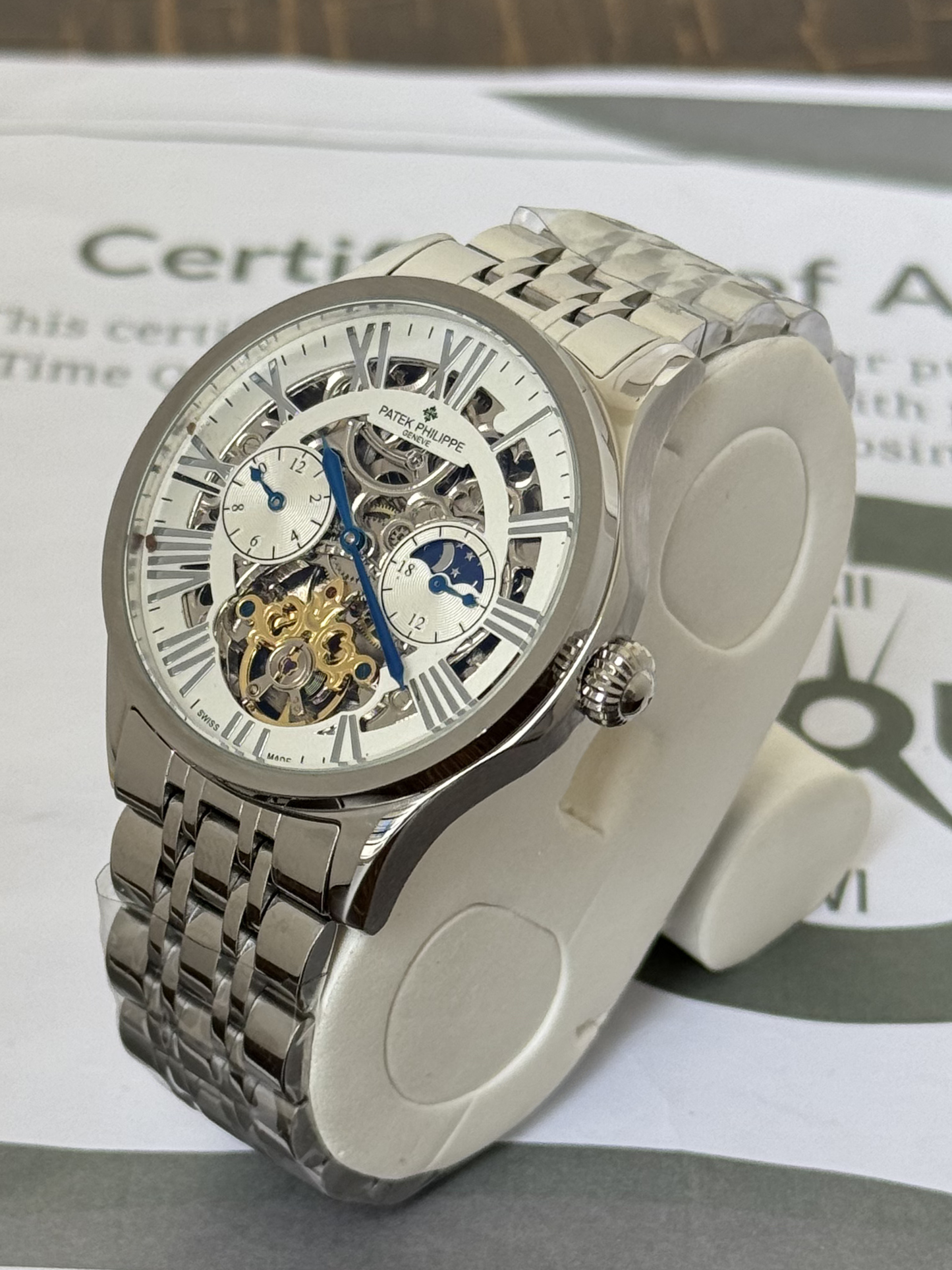 PATEK PHILIPPE Swiss Made Luxury Automatic Mechanical Chain Watch with Premium Finish