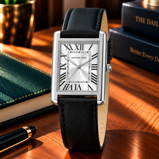 UNIVERSE POINT Luxury Rectangular Dial Straps Watch for Men - Tank Series