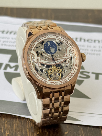 PATEK PHILIPPE Swiss Made Luxury Automatic Mechanical Chain Watch with Premium Finish