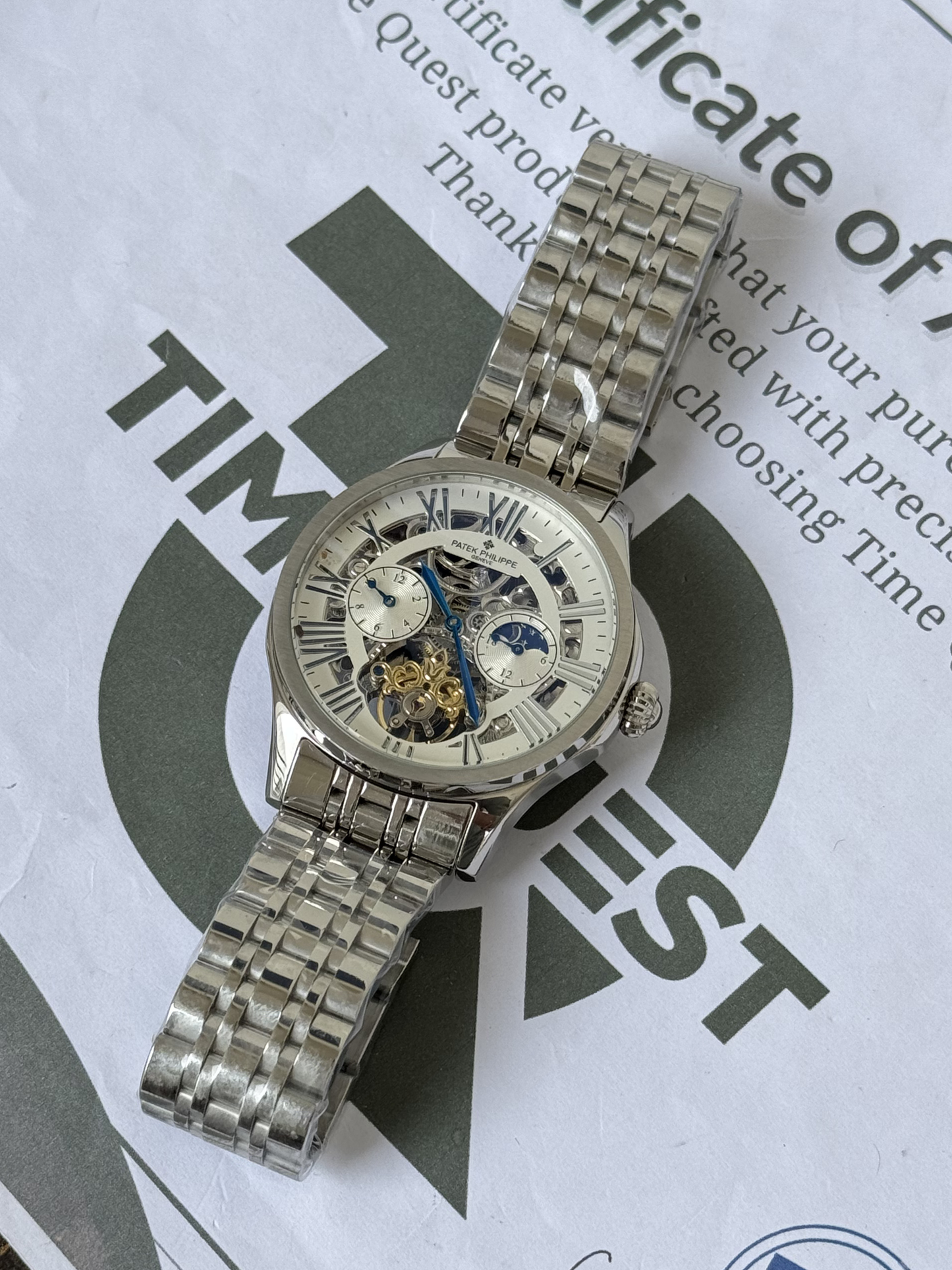 PATEK PHILIPPE Swiss Made Luxury Automatic Mechanical Chain Watch with Premium Finish