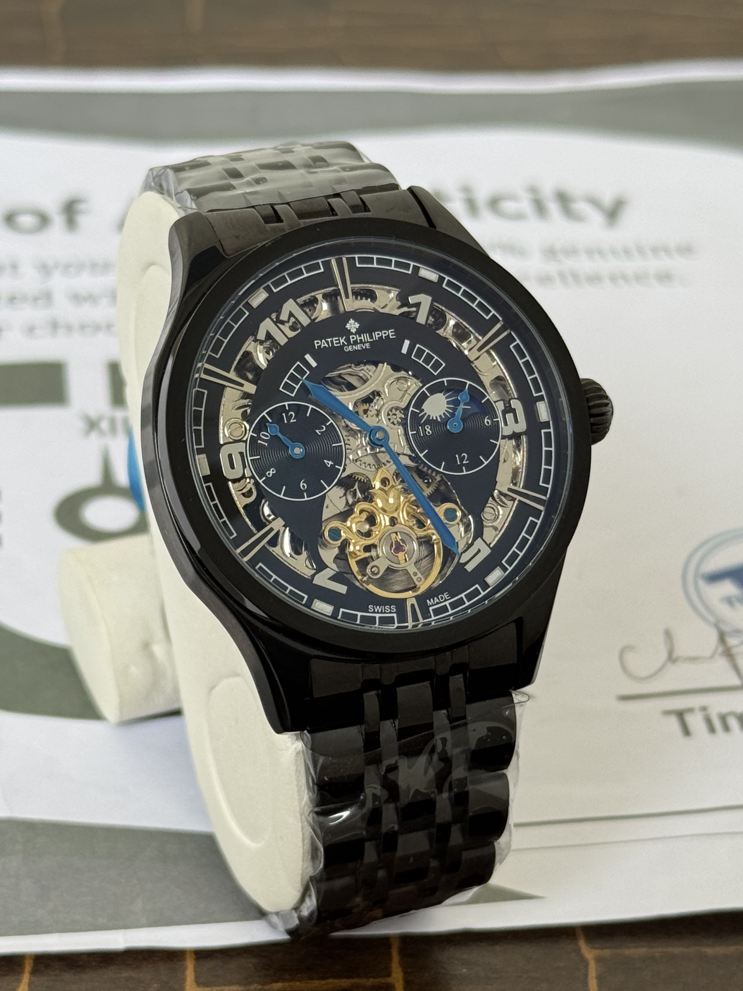 PATEK PHILIPPE Swiss Made Luxury Automatic Mechanical Chain Watch with Premium Finish