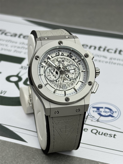 HUB Geneve Analog Display Straps Watch With Date Display & Master Lock