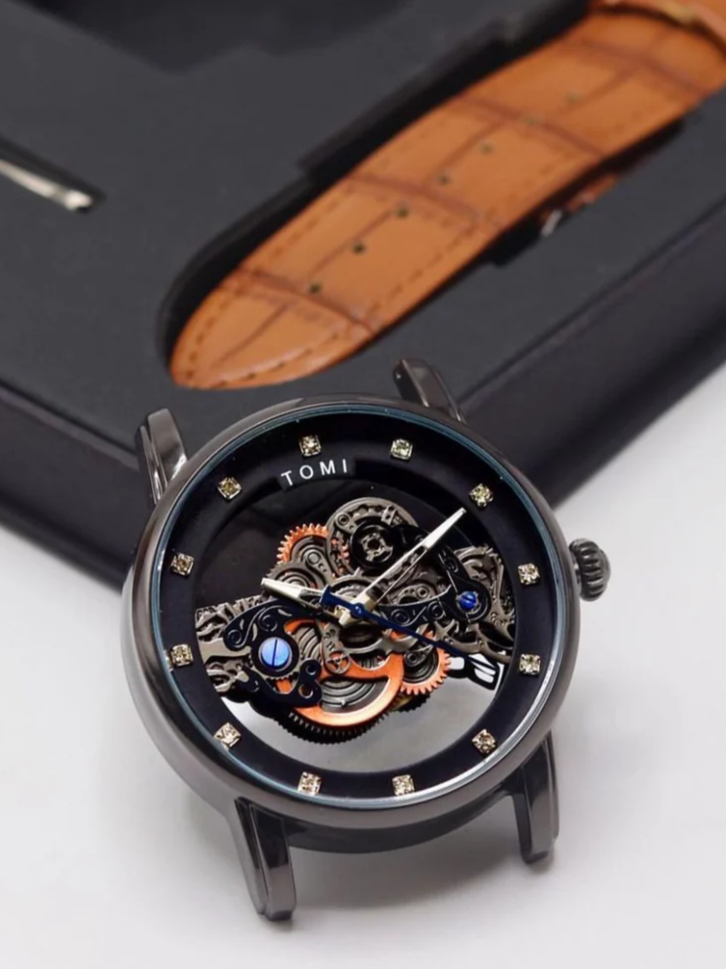 TOMI T-102 Face Gear Analog Display Dual Strap Watch