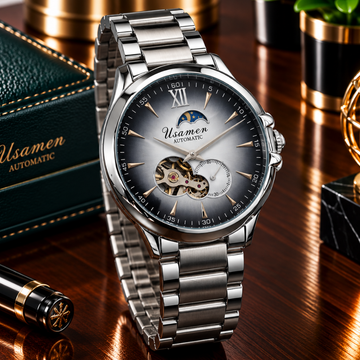 Usamer Premium Quality Automatic Mechanical Movement Chain Watch For Men