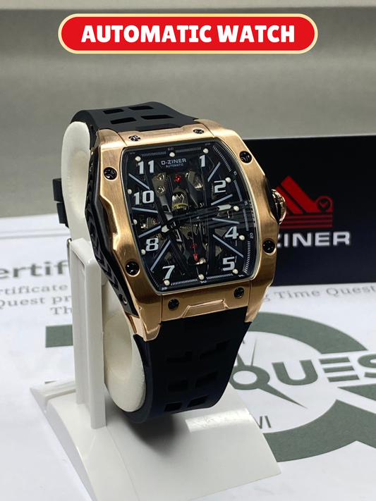 D-ZINER Mechanical Movement Automatic Watch With Durable Straps For Men