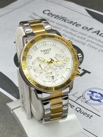 Tis-Chronograph Working Stainless Steel Chain Watch With Date Display For Men