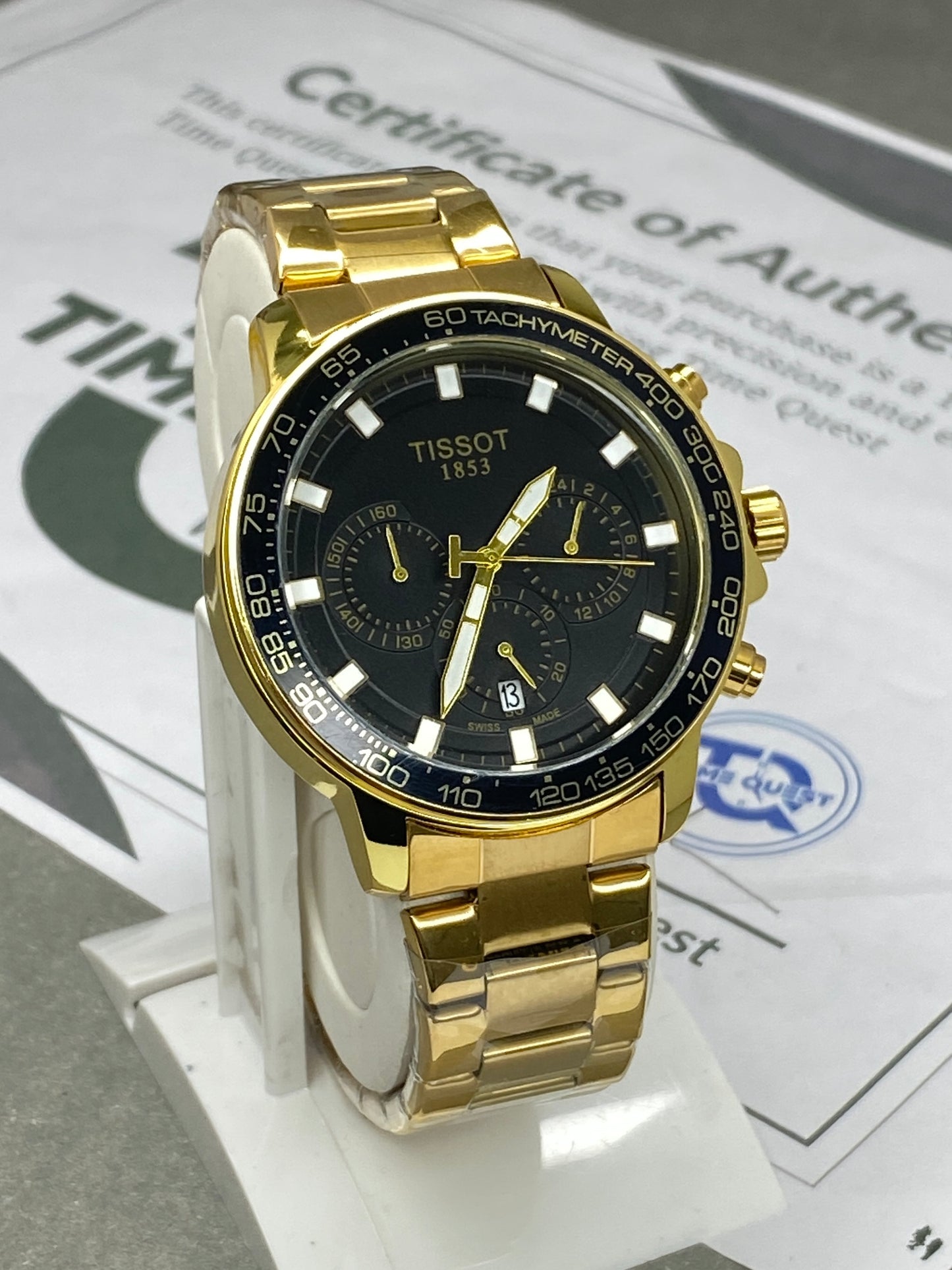 Tis-Chronograph Working Stainless Steel Chain Watch With Date Display For Men