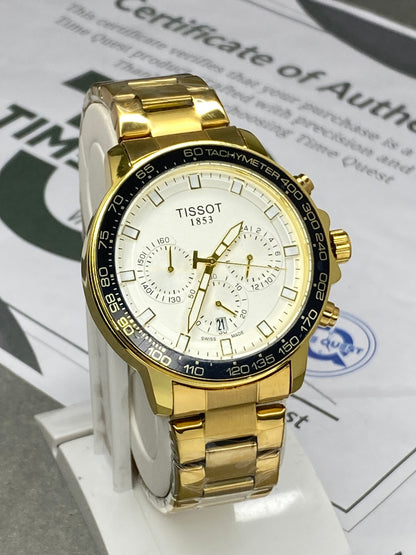 Tis-Chronograph Working Stainless Steel Chain Watch With Date Display For Men