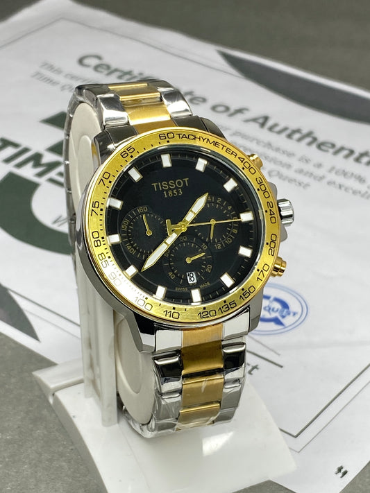 Tis-Chronograph Working Stainless Steel Chain Watch With Date Display For Men