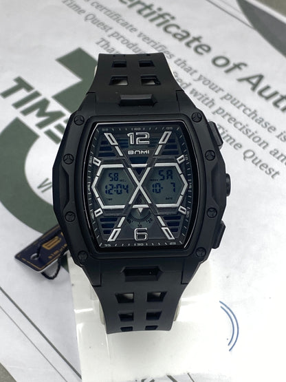 BNMI-5009G Curvex Shape Dial Digital Display Sports Watch For Men