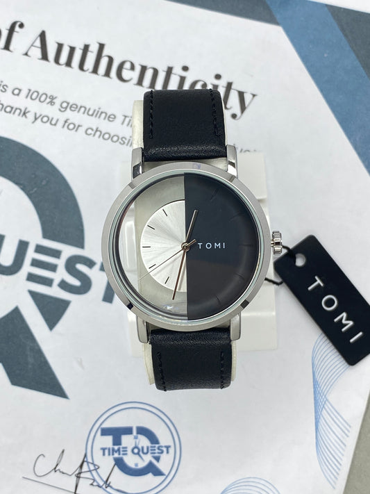 Tomi T-080 Transparent Design Leather Strap Watch