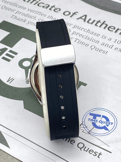 Diamond Blue Luxury Design Octagonal Dial Silicone Straps Watch For Men