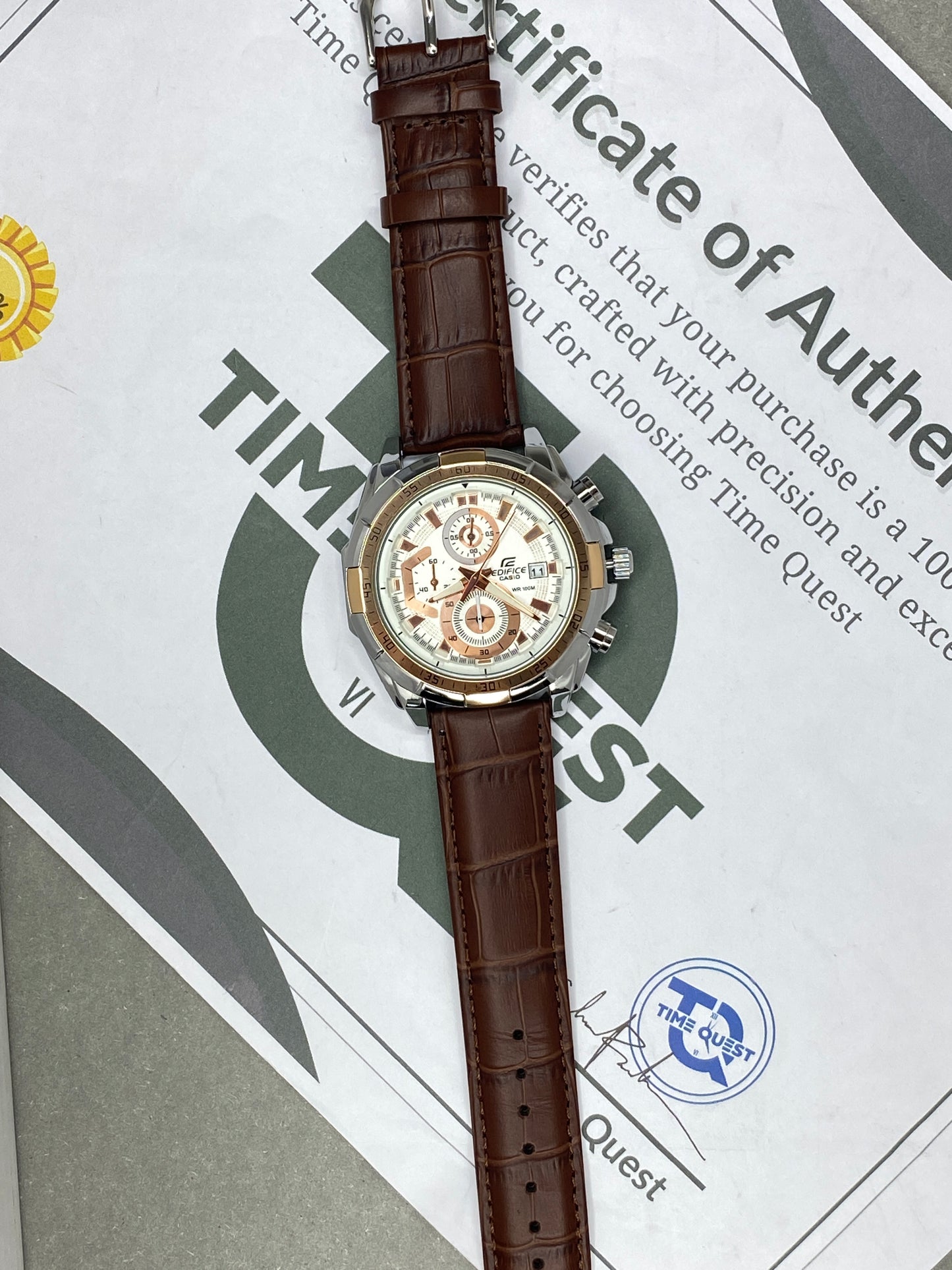 EDFICE Premium Chronograph Working Dial Analog Quartz Movement Straps Watch For Men