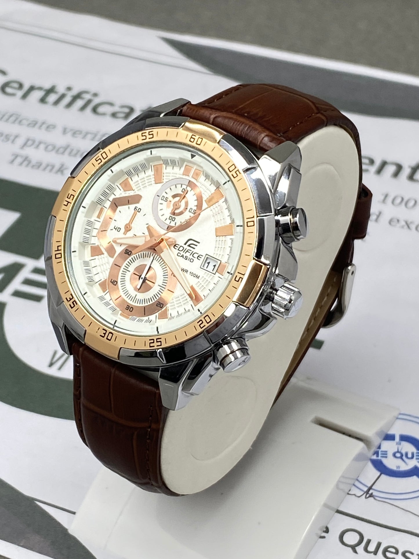 EDFICE Premium Chronograph Working Dial Analog Quartz Movement Straps Watch For Men