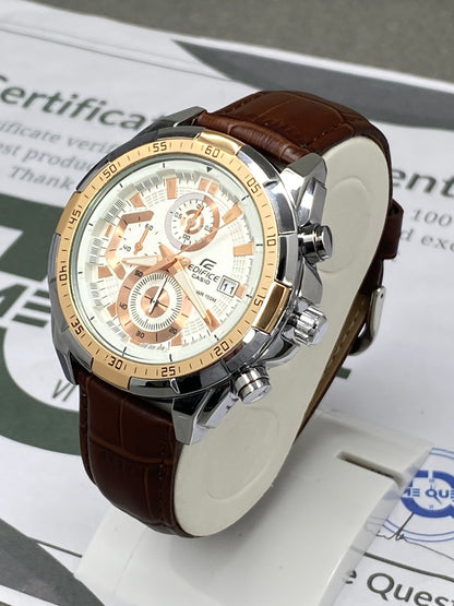 EDFICE Premium Chronograph Working Dial Analog Quartz Movement Straps Watch For Men