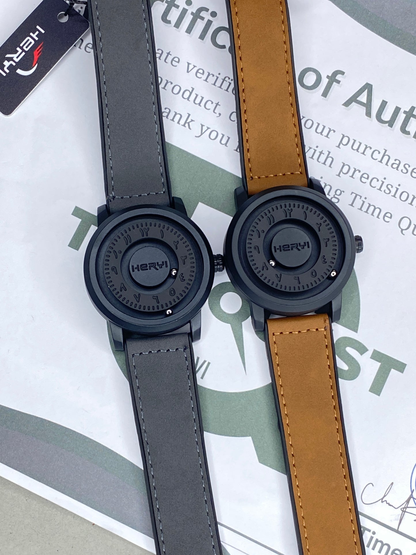 HERYI Revolutionary Bearing Watch for Men – Metallic Dial & Magnetic Lock Silicone Straps