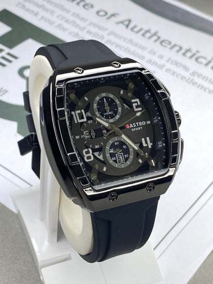 GASRTO Curvex Shape Dial Analog Sports Watch With Date Display and Durable Straps