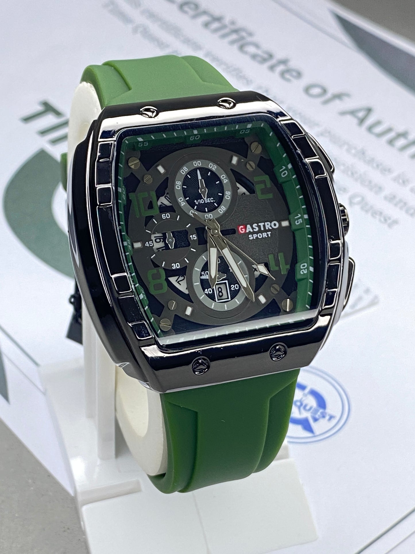 GASRTO Curvex Shape Dial Analog Sports Watch With Date Display and Durable Straps