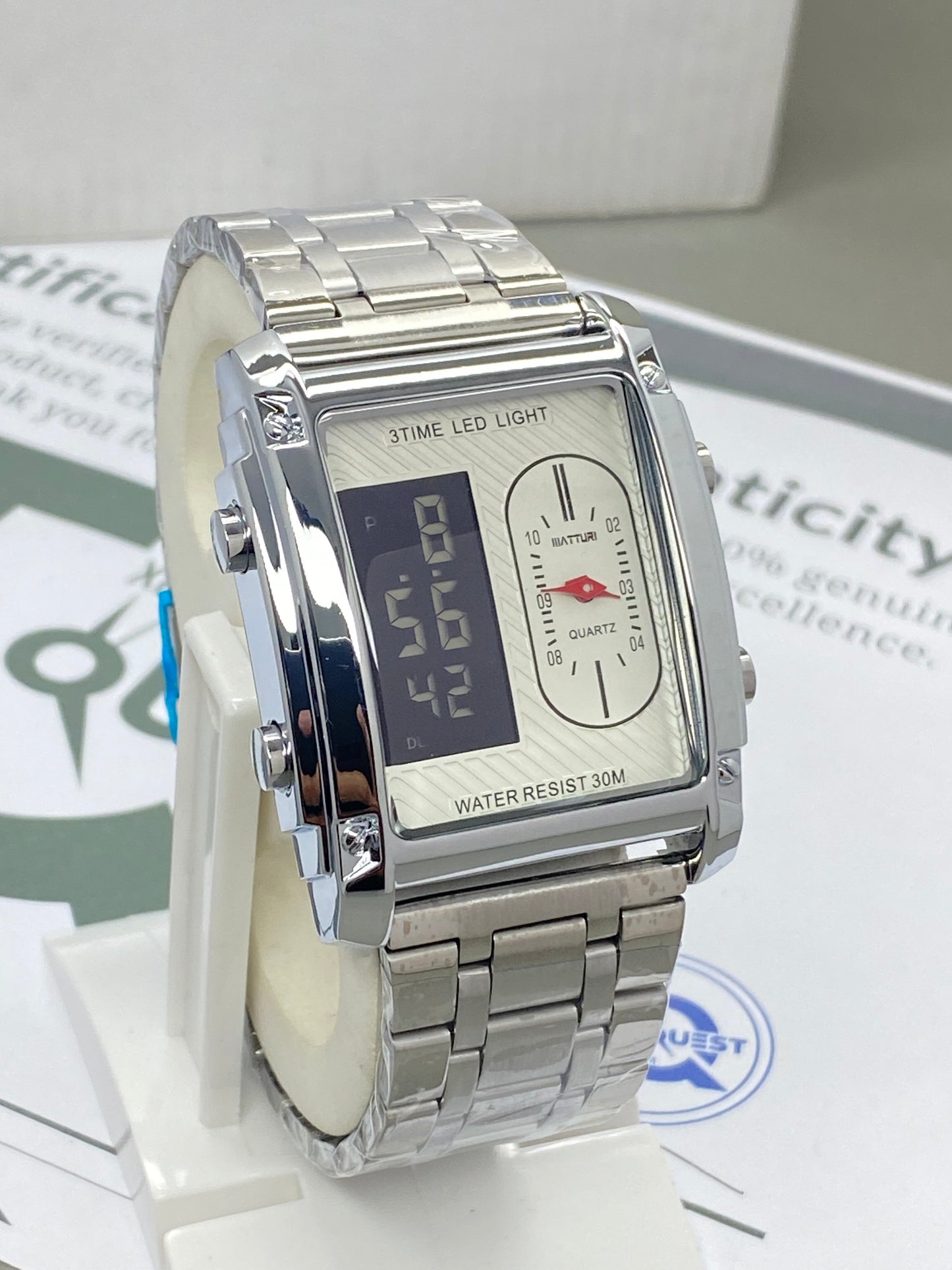 MATTURI Dual Time Multi Functional Stainless Steel Made Watch For Men