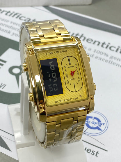 MATTURI Dual Time Multi Functional Stainless Steel Made Watch For Men