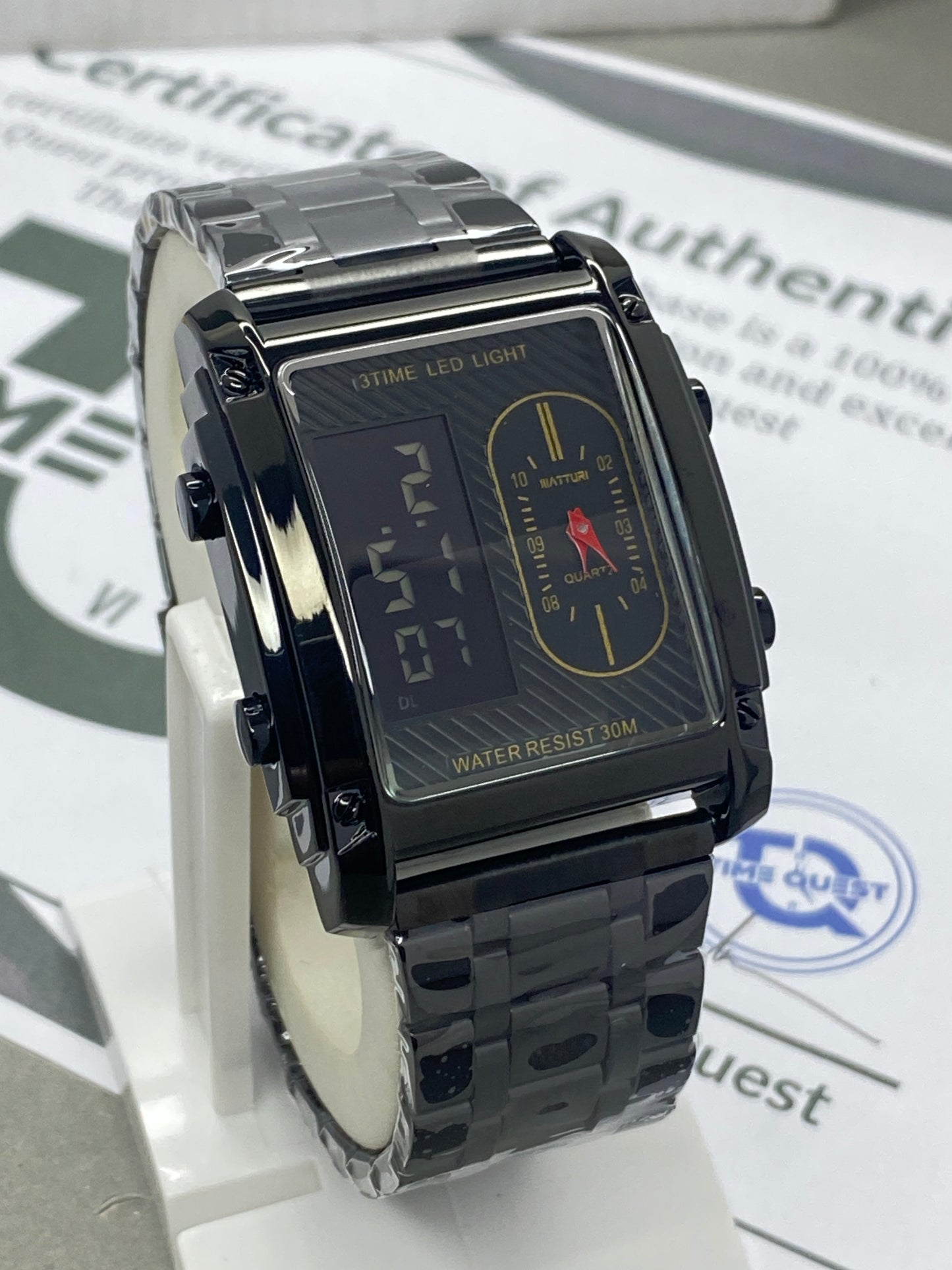 MATTURI Dual Time Multi Functional Stainless Steel Made Watch For Men