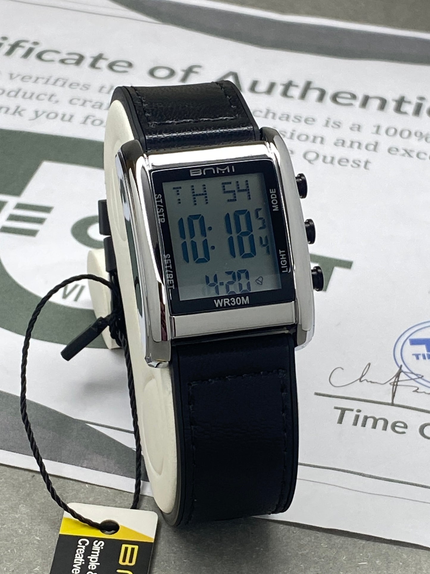 BNMI Digital Display Square Dial Multi-Functional Straps Watch For Men