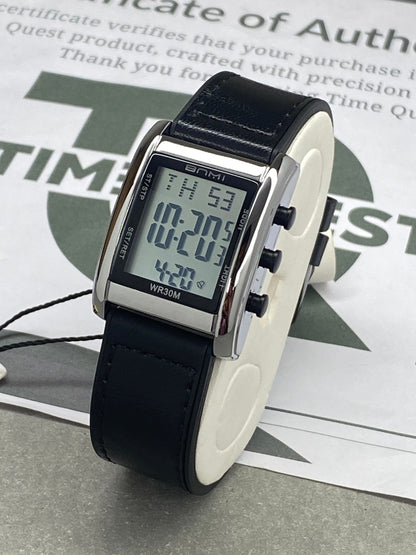 BNMI Digital Display Square Dial Multi-Functional Straps Watch For Men