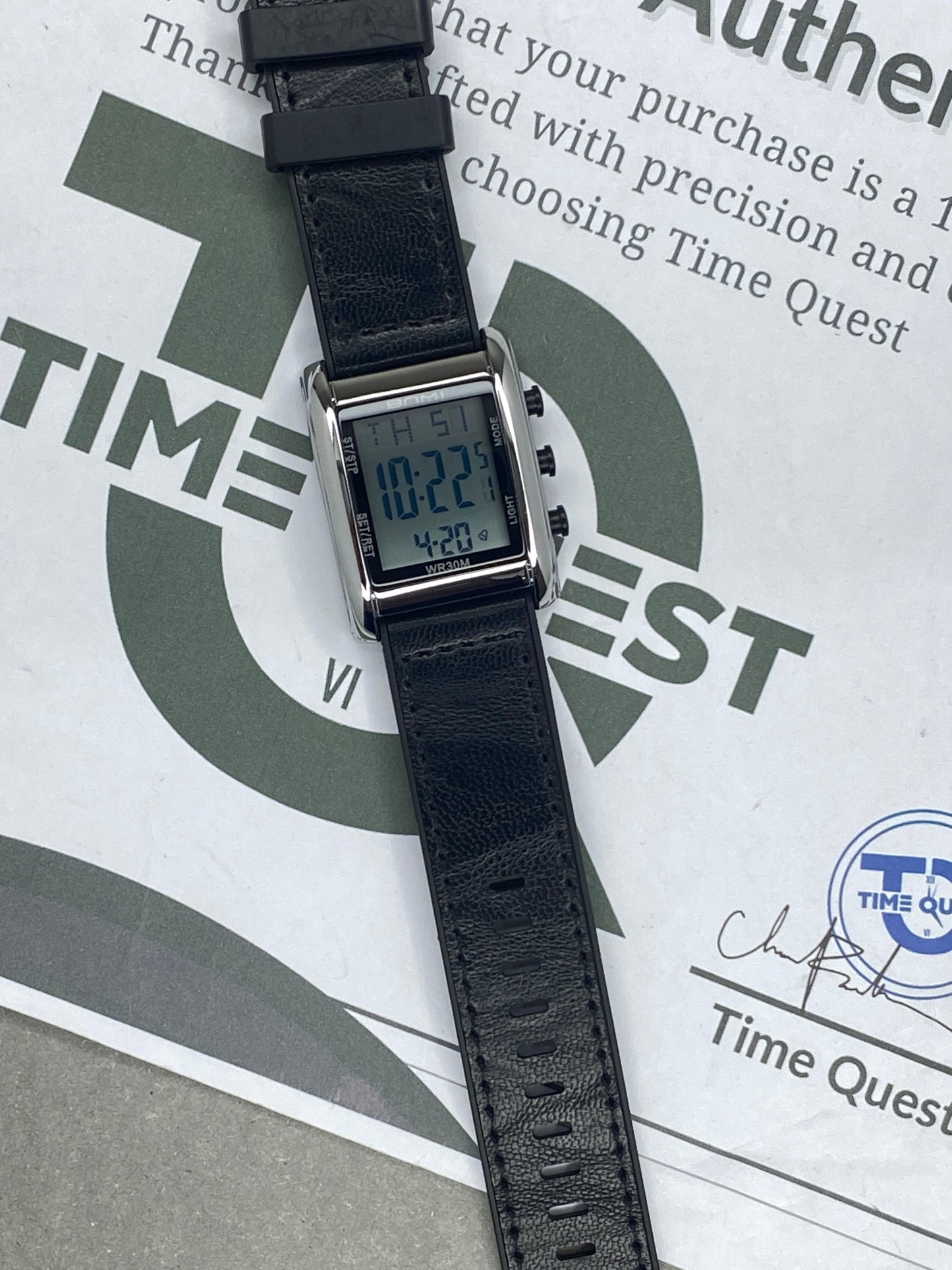 BNMI Digital Display Square Dial Multi-Functional Straps Watch For Men