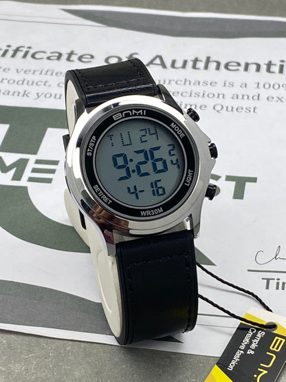 BNMI Digital Display Round Dial Multi-Functional Straps Watch For Men