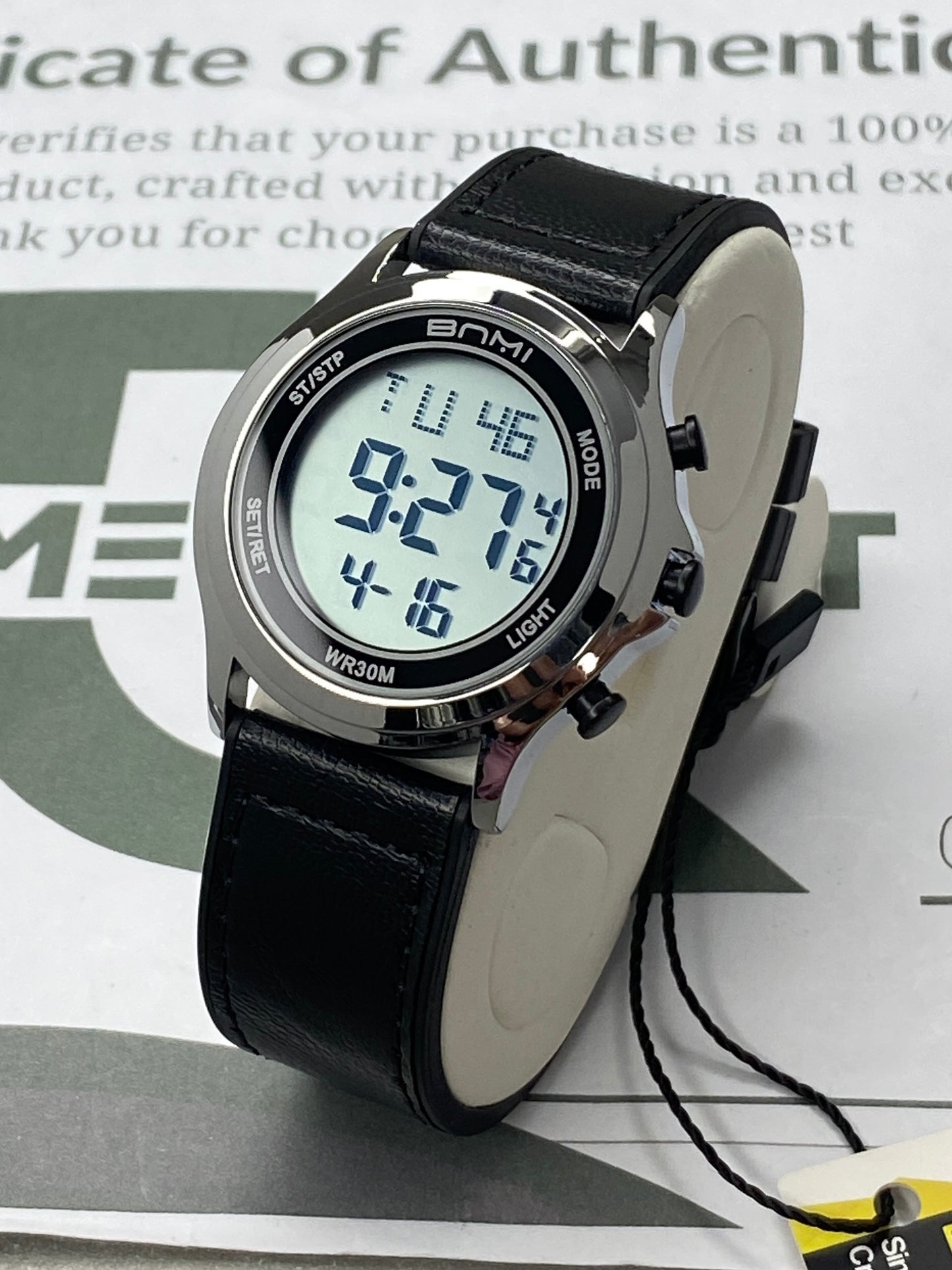 BNMI Digital Display Round Dial Multi-Functional Straps Watch For Men