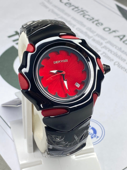 DENVOSI Round Dial Premium Design Chain Watch With Date Display & Butterfly Lock