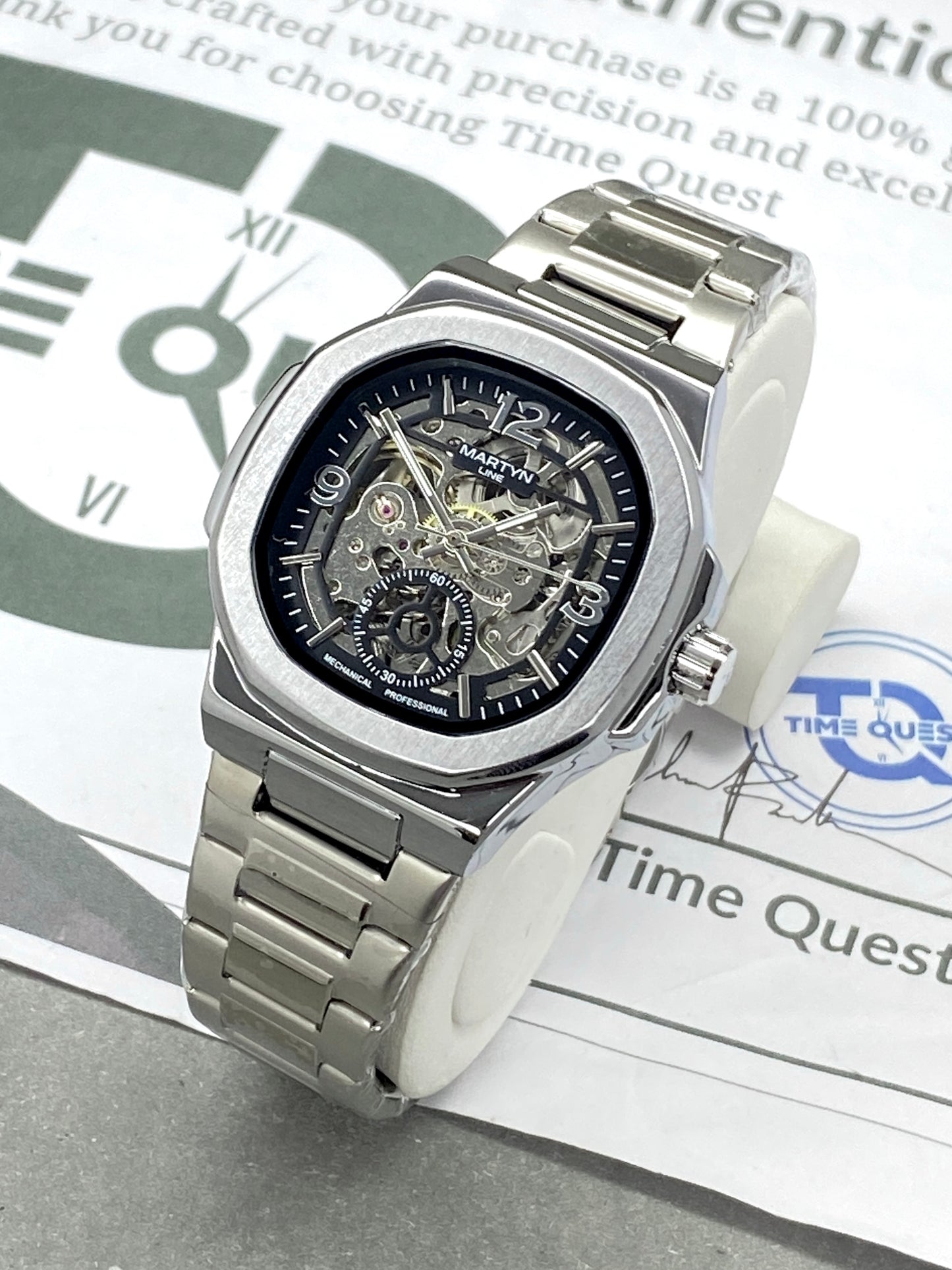 Martyn Line Automatic - Mechanical Movement Stainless Steel Chain Watch