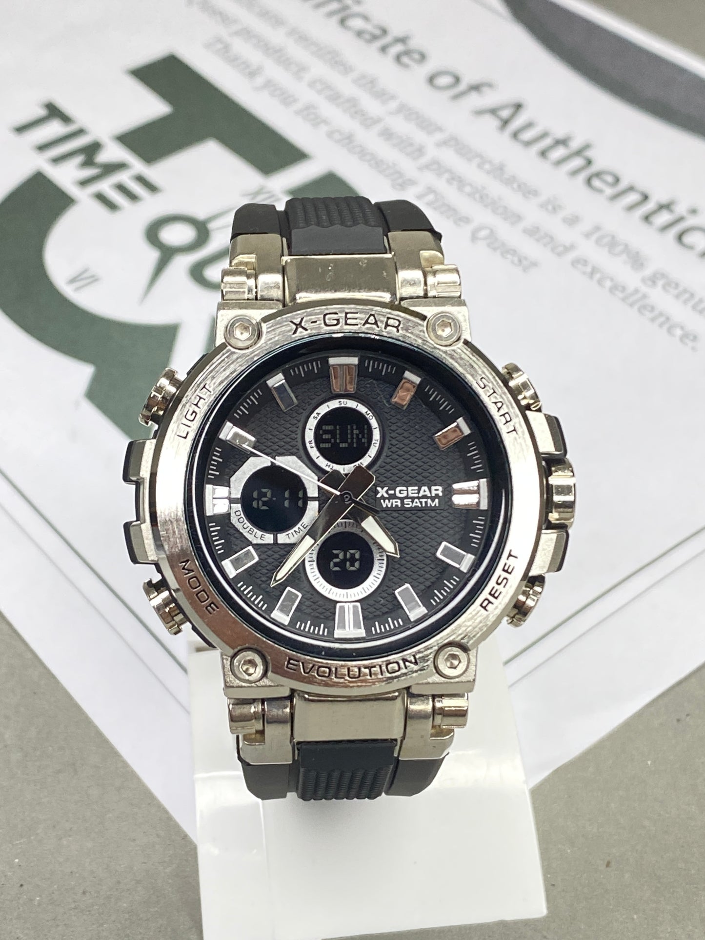 X GEAR-3897 Dual Time (Analog & Digital) Round Dial Sports Watch for Men